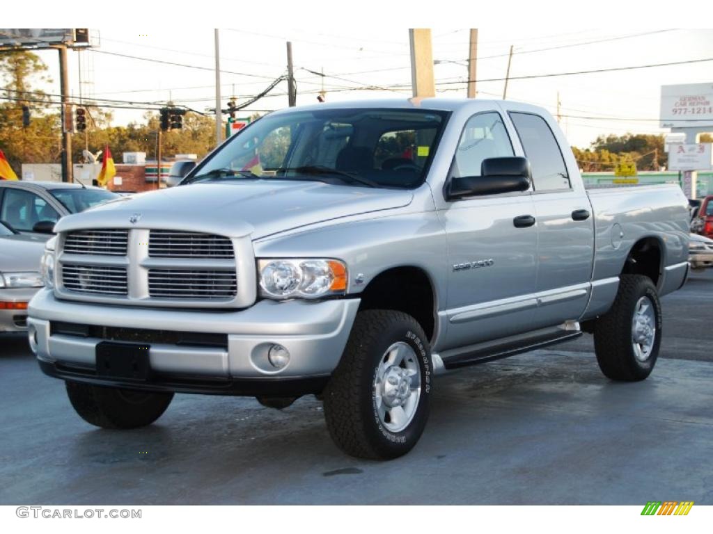 2004 Ram 2500 SLT Quad Cab 4x4 - Bright Silver Metallic / Dark Slate Gray photo #1