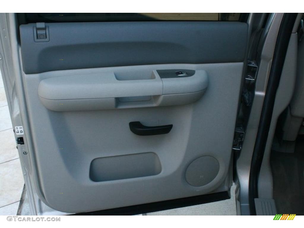 2007 GMC Sierra 1500 SLE Crew Cab Dark Titanium/Light Titanium Door Panel Photo #44022472