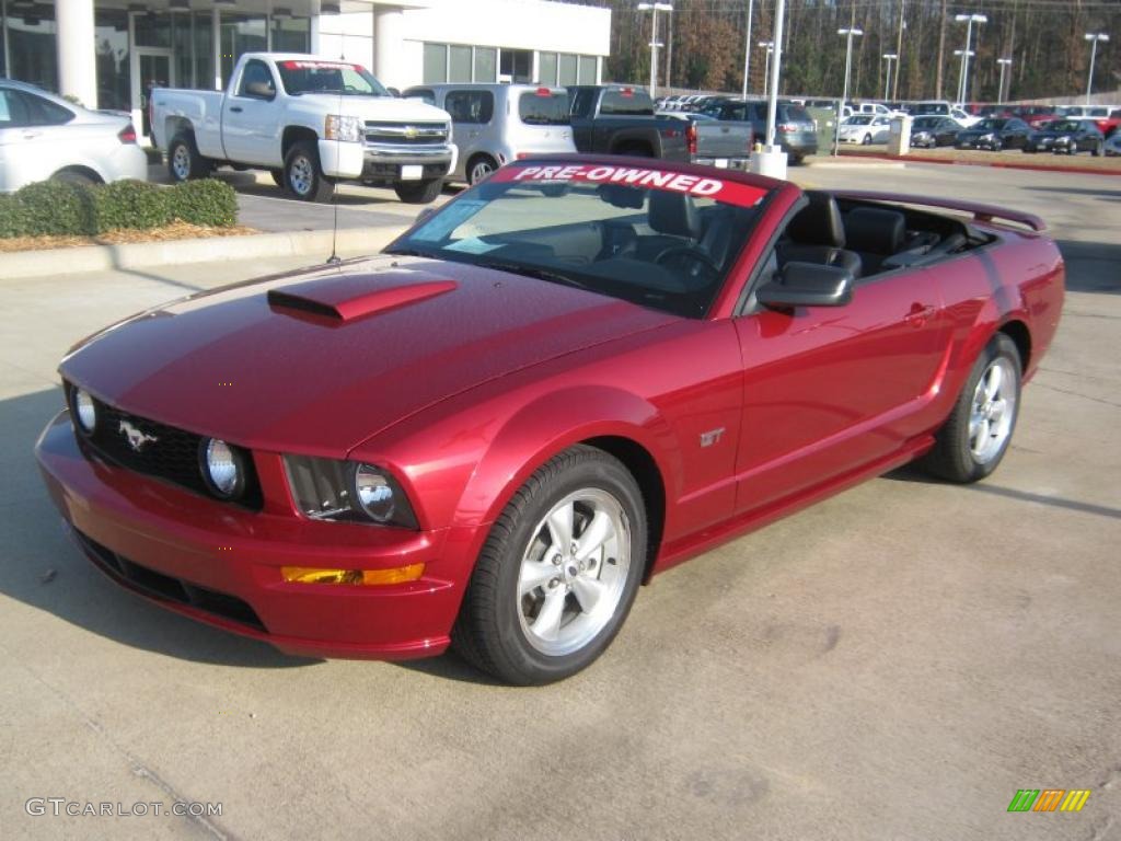 2007 Mustang GT Premium Convertible - Redfire Metallic / Dark Charcoal photo #1