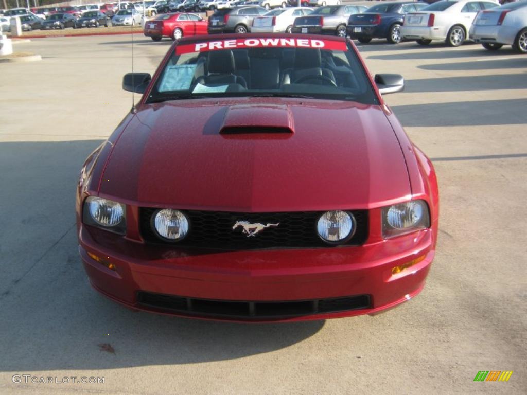 2007 Mustang GT Premium Convertible - Redfire Metallic / Dark Charcoal photo #8