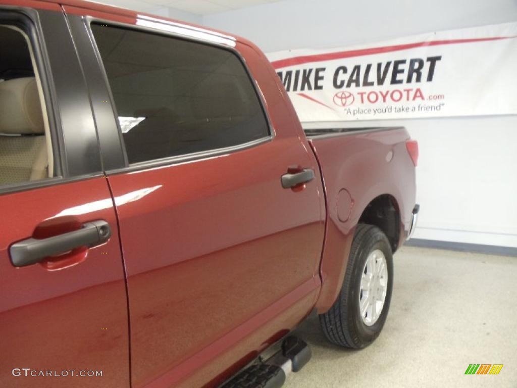 2010 Tundra CrewMax - Salsa Red Pearl / Sand Beige photo #6