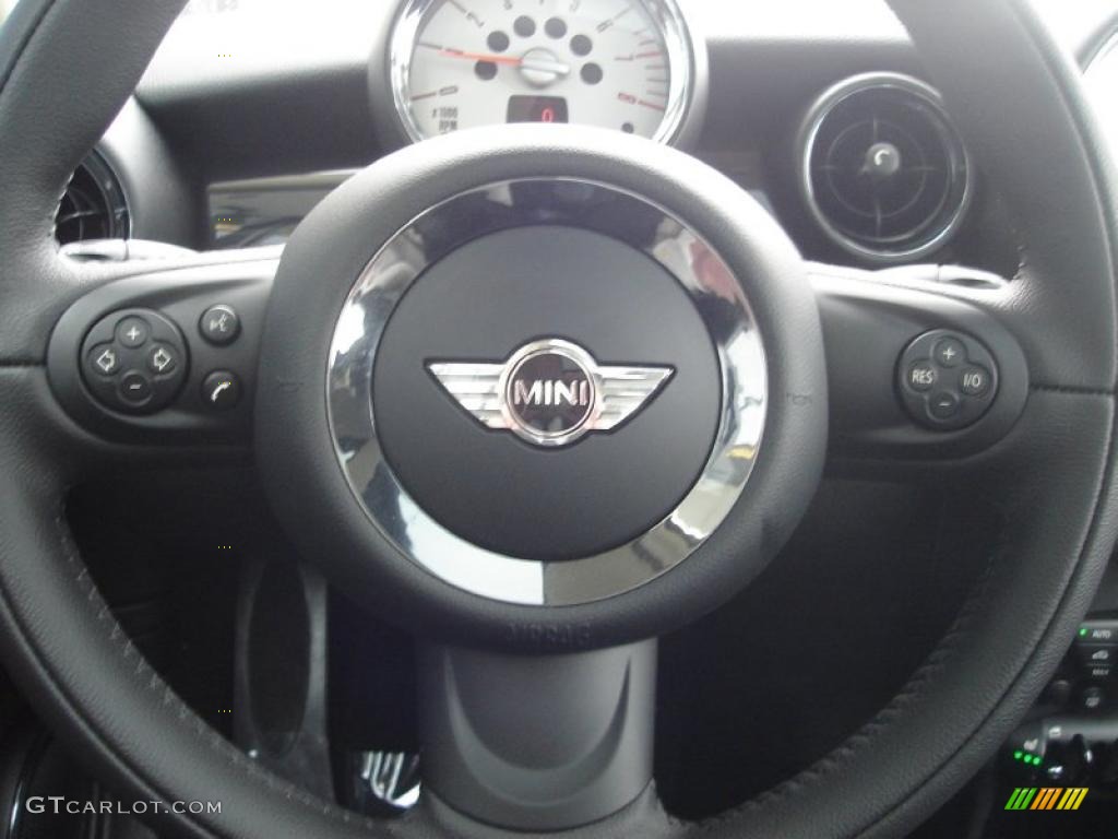 2011 Mini Cooper Clubman Carbon Black Steering Wheel Photo #44037708
