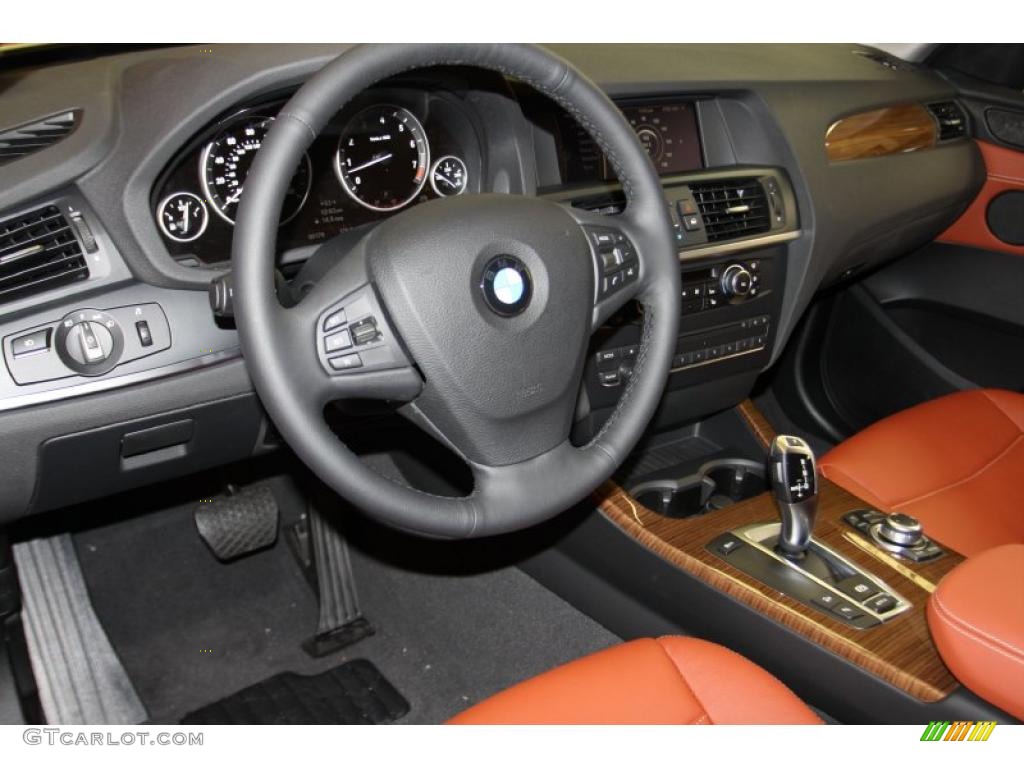 Chestnut Nevada Leather Interior 2011 BMW X3 xDrive 28i Photo #44038008