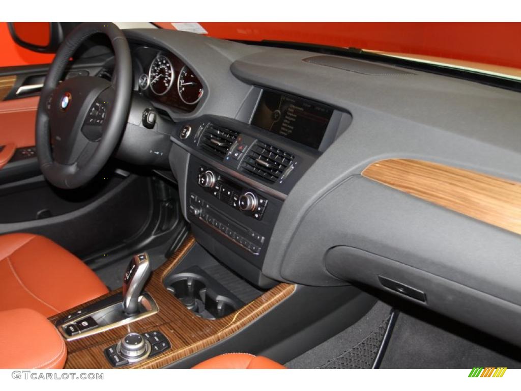 2011 BMW X3 xDrive 28i Chestnut Nevada Leather Dashboard Photo #44038124