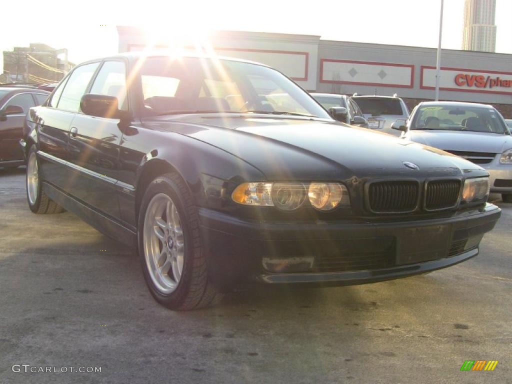2001 7 Series 740iL Sedan - Jet Black / Black photo #3