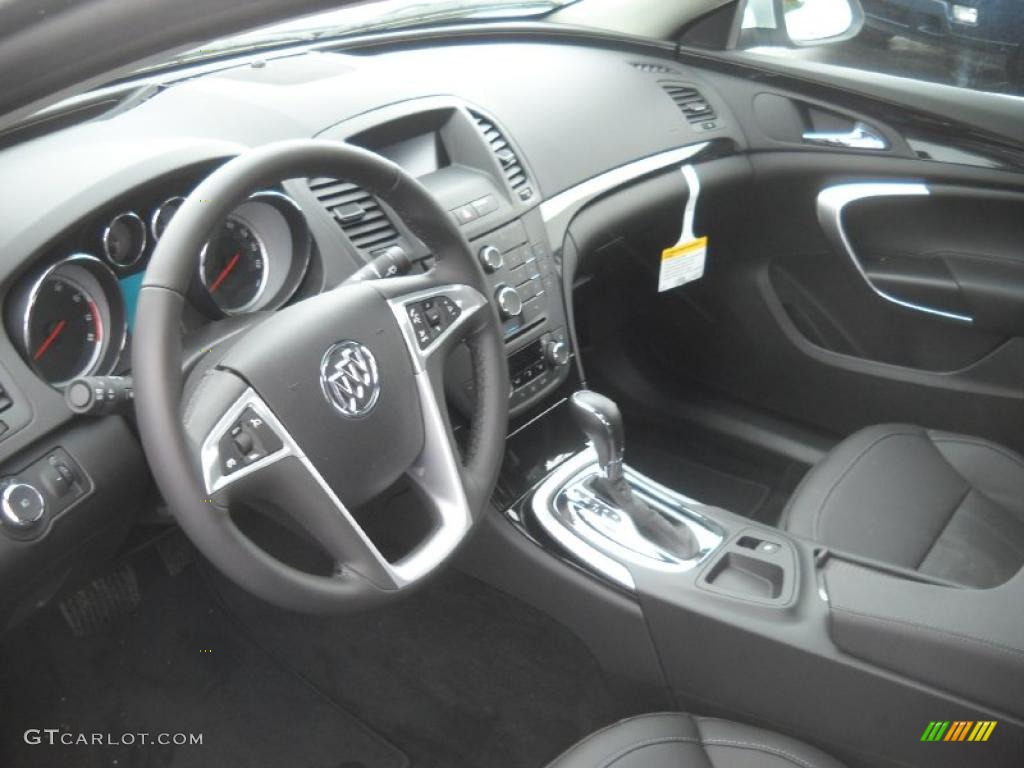 Ebony Interior 2011 Buick Regal CXL Photo #44044348