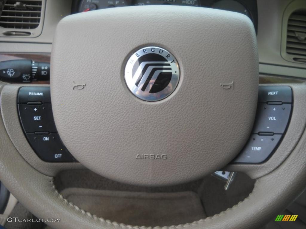 2005 Mercury Grand Marquis LS Medium Parchment Steering Wheel Photo #44047036
