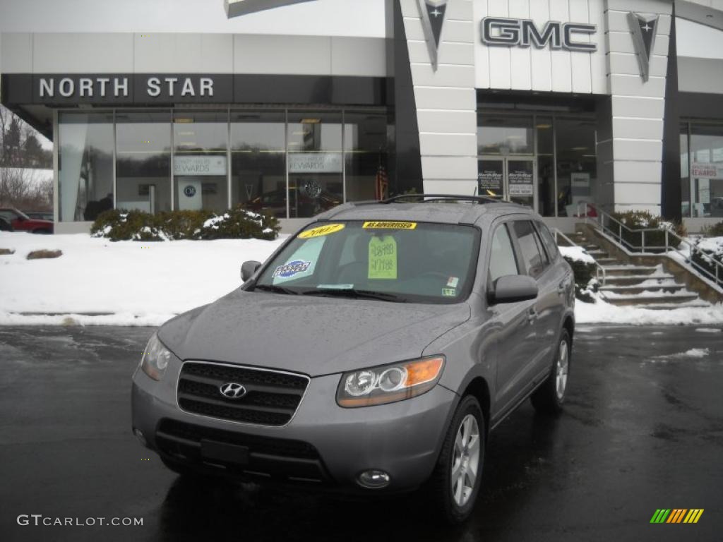 2007 Santa Fe SE 4WD - Steel Gray / Gray photo #1