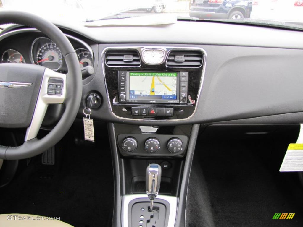 2011 Chrysler 200 Limited Black/Light Frost Beige Dashboard Photo #44054060