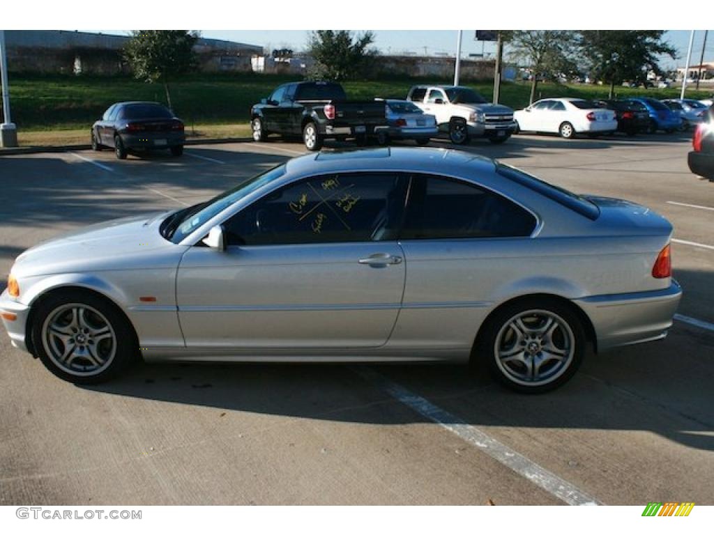 2001 3 Series 330i Coupe - Titanium Silver Metallic / Black photo #4