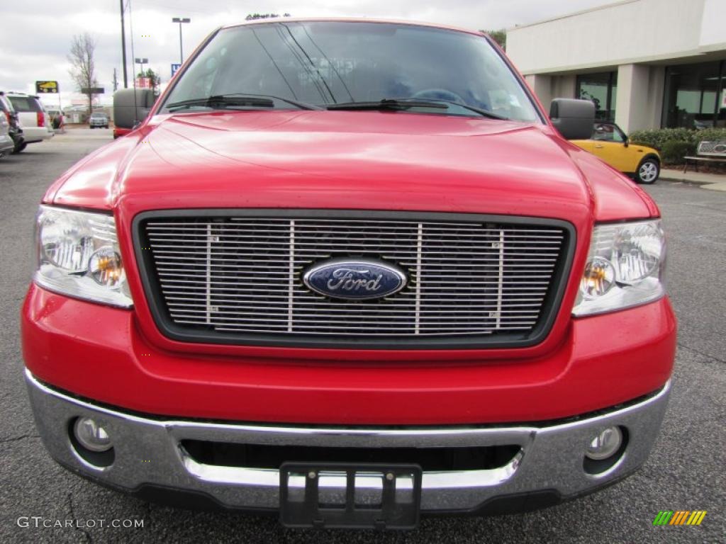 2006 F150 XLT SuperCab - Bright Red / Medium/Dark Flint photo #2