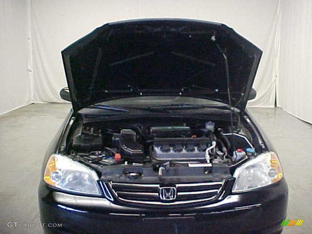 2003 Civic LX Sedan - Nighthawk Black Pearl / Gray photo #4