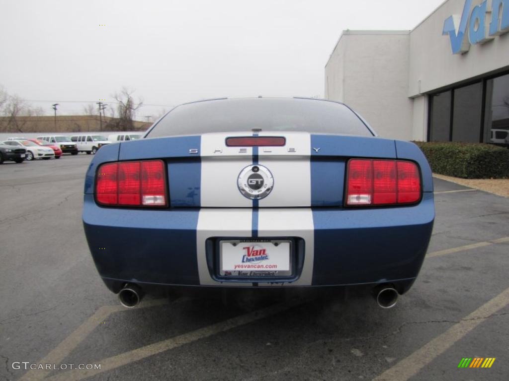 2008 Mustang Shelby GT Coupe - Vista Blue Metallic / Black photo #6