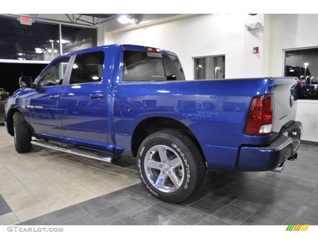 2011 Ram 1500 Sport Crew Cab - Deep Water Blue Pearl / Dark Slate Gray photo #9