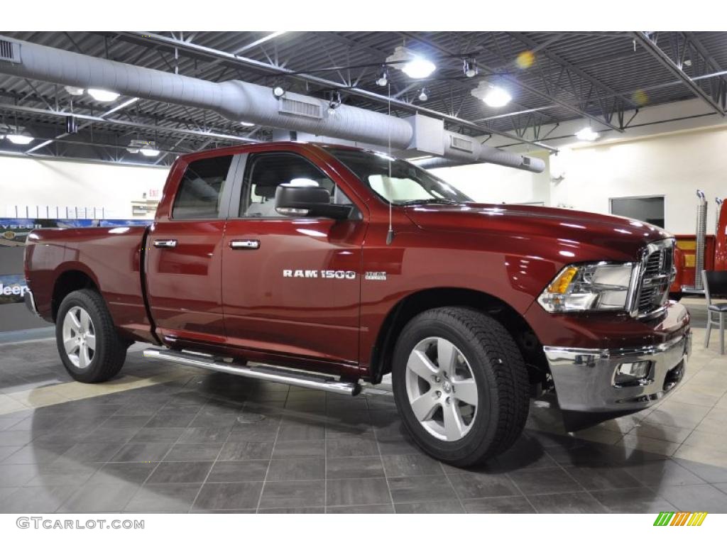 2011 Ram 1500 Big Horn Quad Cab - Deep Cherry Red Crystal Pearl / Dark Slate Gray/Medium Graystone photo #4