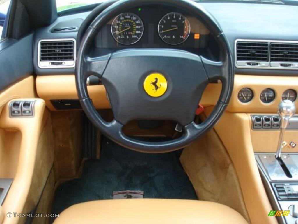 1998 Ferrari 456 GTA Beige Steering Wheel Photo #44071886