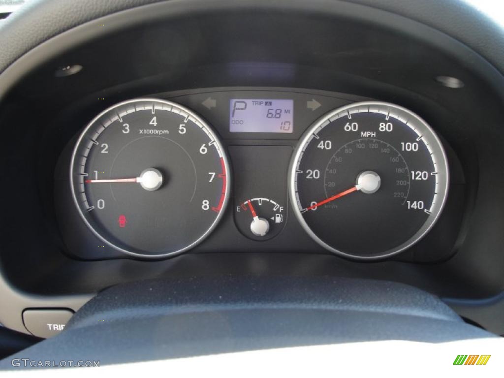 2011 Hyundai Accent GLS 4 Door Gauges Photo #44073230