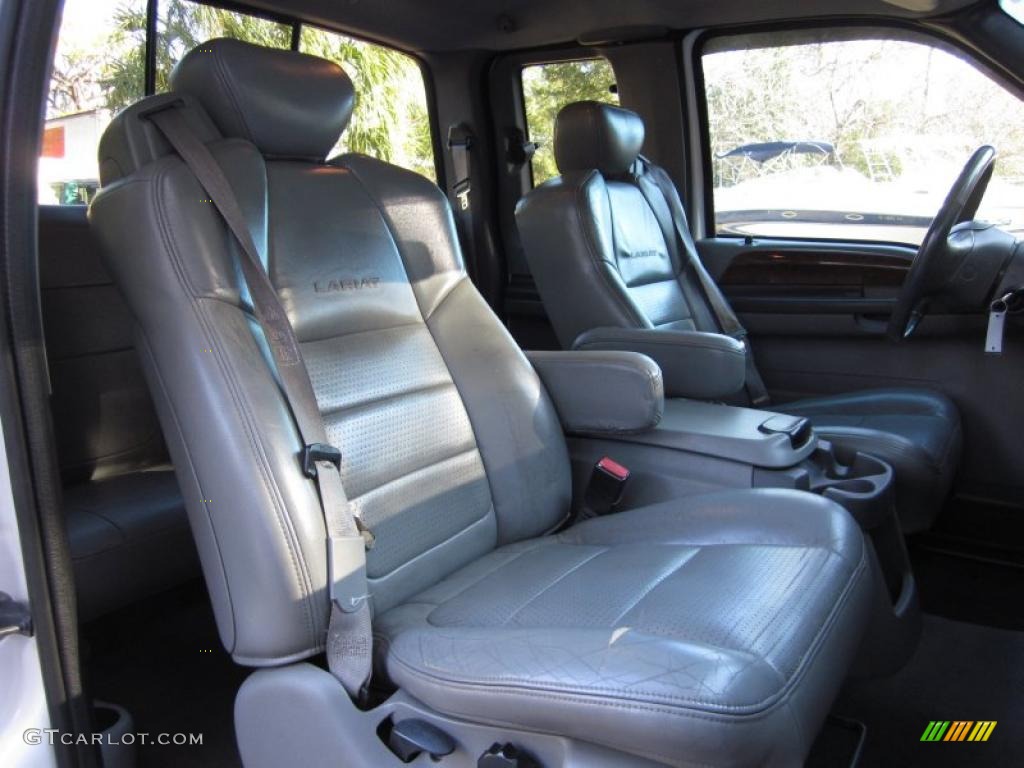 Medium Flint Interior 2002 Ford F250 Super Duty Lariat SuperCab 4x4 Photo #44075034