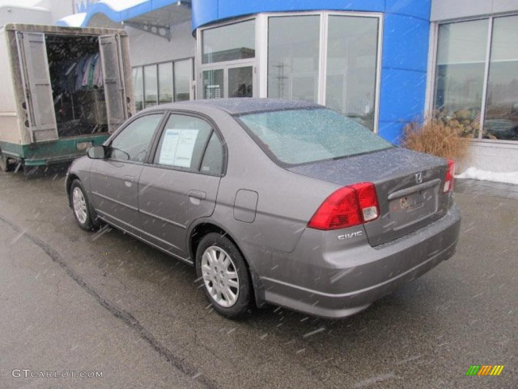 2004 Civic LX Sedan - Magnesium Metallic / Gray photo #5