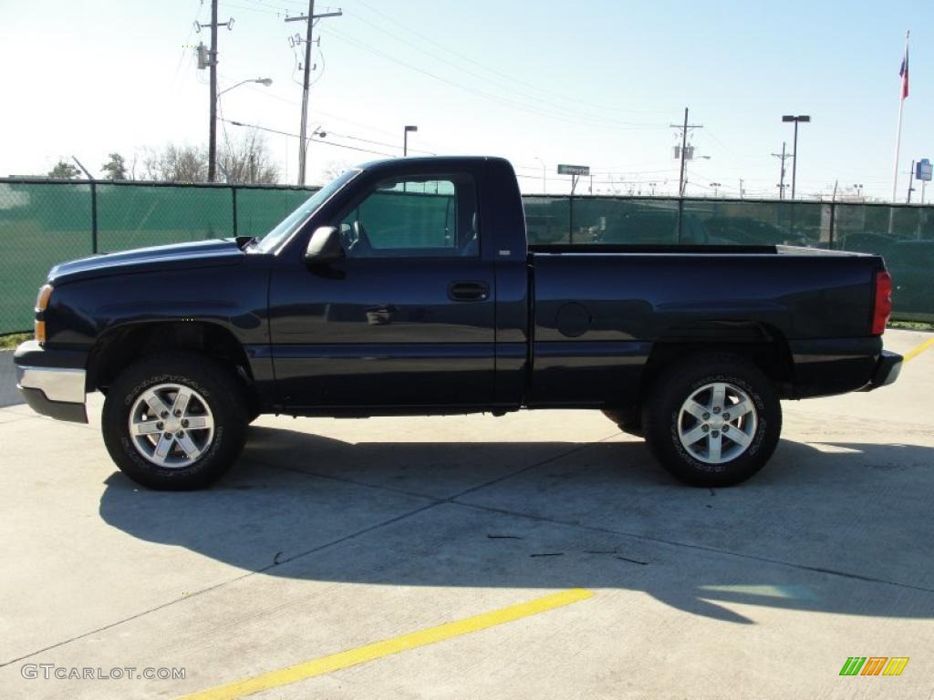 2006 Silverado 1500 LT Regular Cab 4x4 - Dark Blue Metallic / Dark Charcoal photo #6