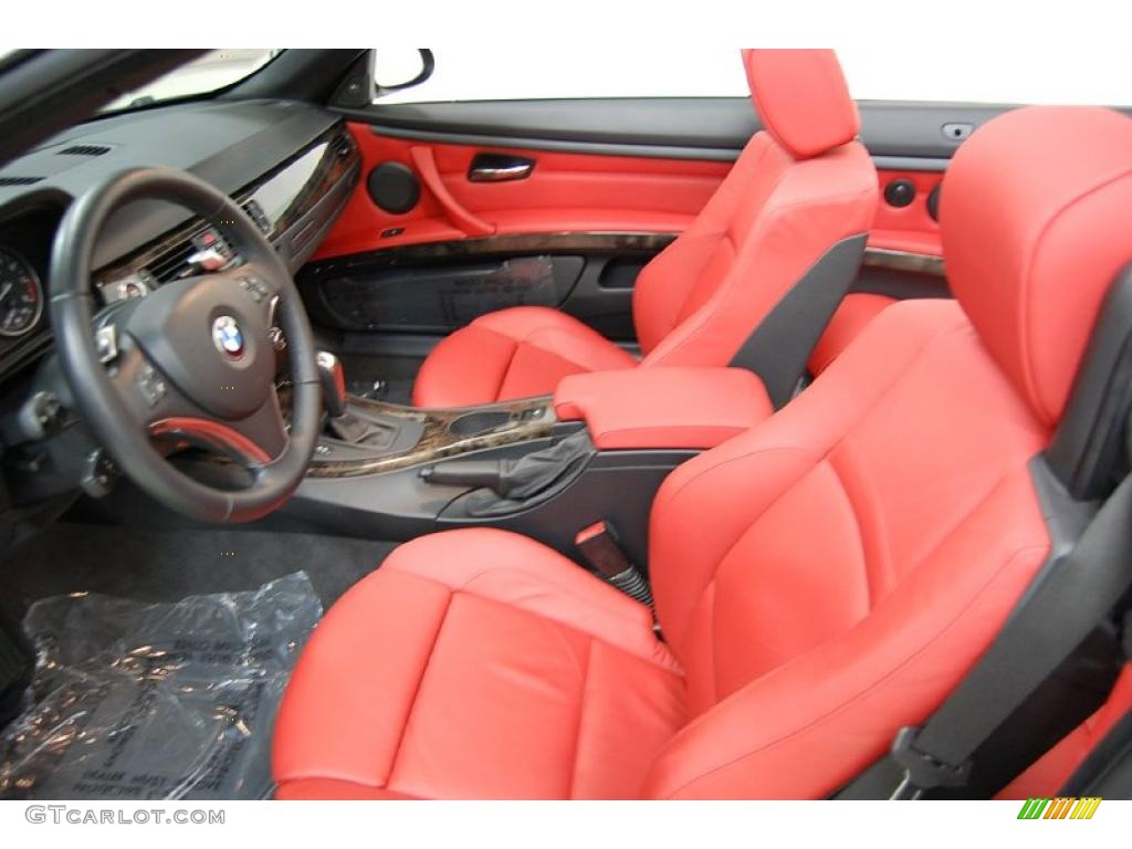 2008 3 Series 335i Convertible - Space Grey Metallic / Coral Red/Black photo #16