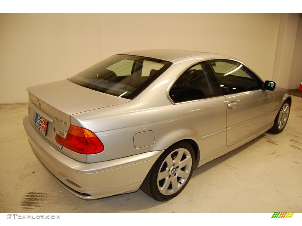 2001 3 Series 325i Coupe - Titanium Silver Metallic / Black photo #6