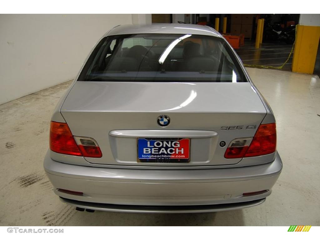 2001 3 Series 325i Coupe - Titanium Silver Metallic / Black photo #7