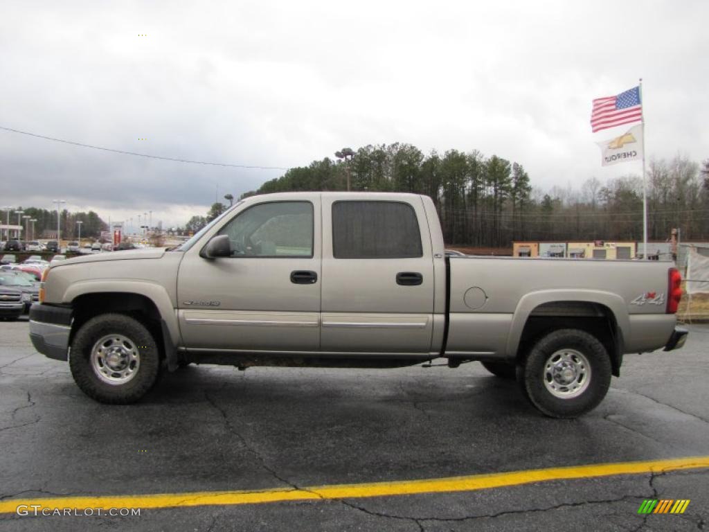 2003 Silverado 2500HD LS Crew Cab 4x4 - Light Pewter Metallic / Medium Gray photo #4