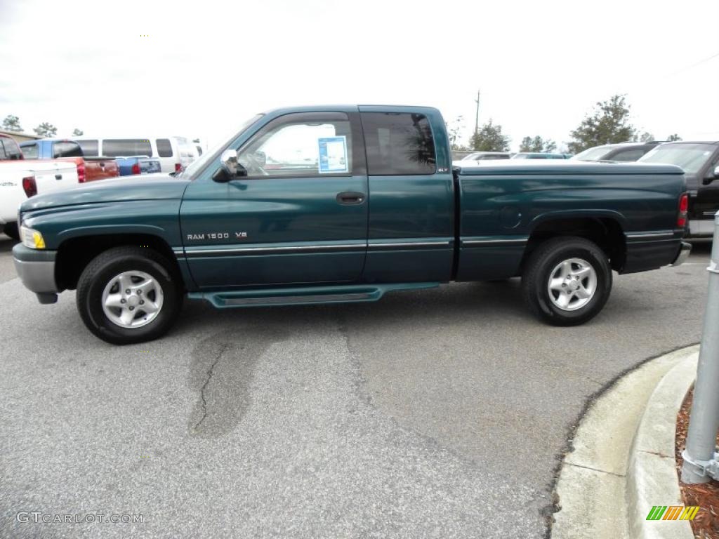 Emerald Green Metallic 1997 Dodge Ram 1500 Laramie SLT Extended Cab Exterior Photo #44085845
