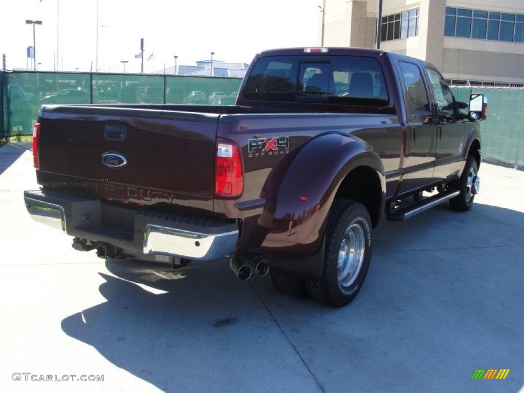 Royal Red Metallic 2011 Ford F350 Super Duty Lariat Crew Cab 4x4 Dually Exterior Photo #44092704