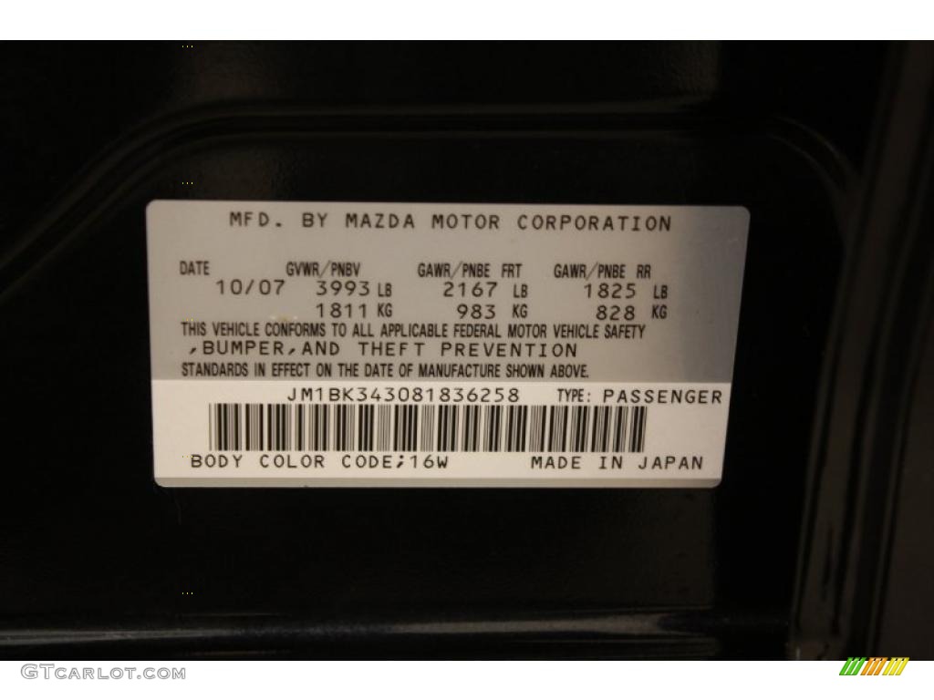 2008 MAZDA3 s Touring Hatchback - Black Mica / Black photo #17