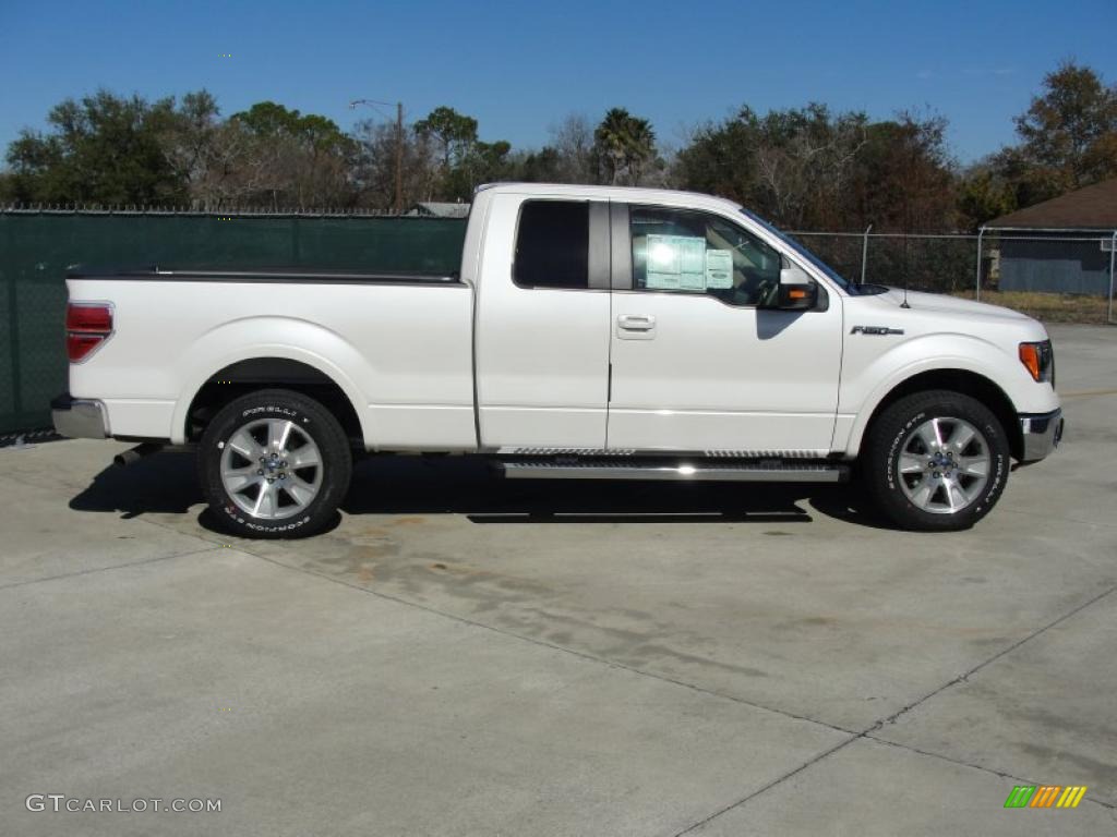 White Platinum Metallic Tri-Coat 2011 Ford F150 Lariat SuperCab Exterior Photo #44095892