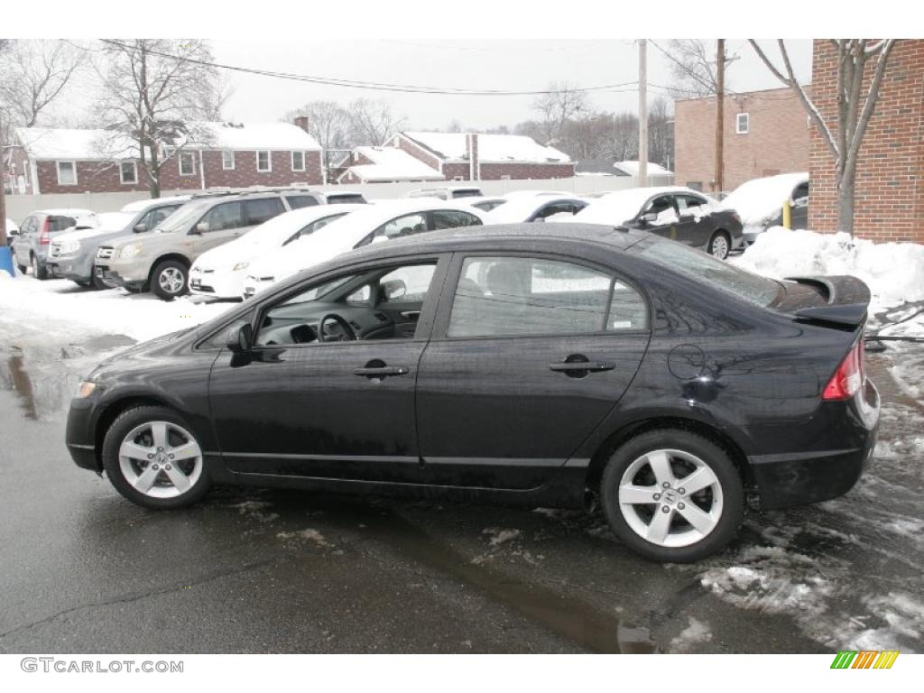 Nighthawk Black Pearl 2008 Honda Civic EX Sedan Exterior Photo #44097572