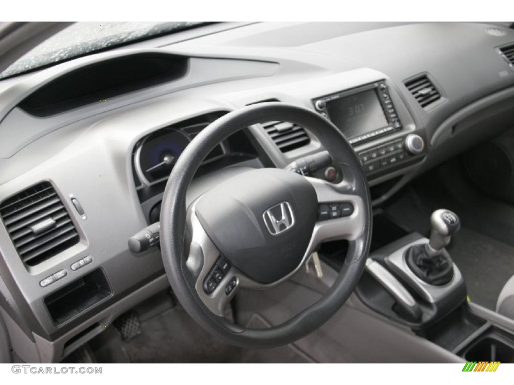 2008 Honda Civic EX Sedan Gray Dashboard Photo #44097604