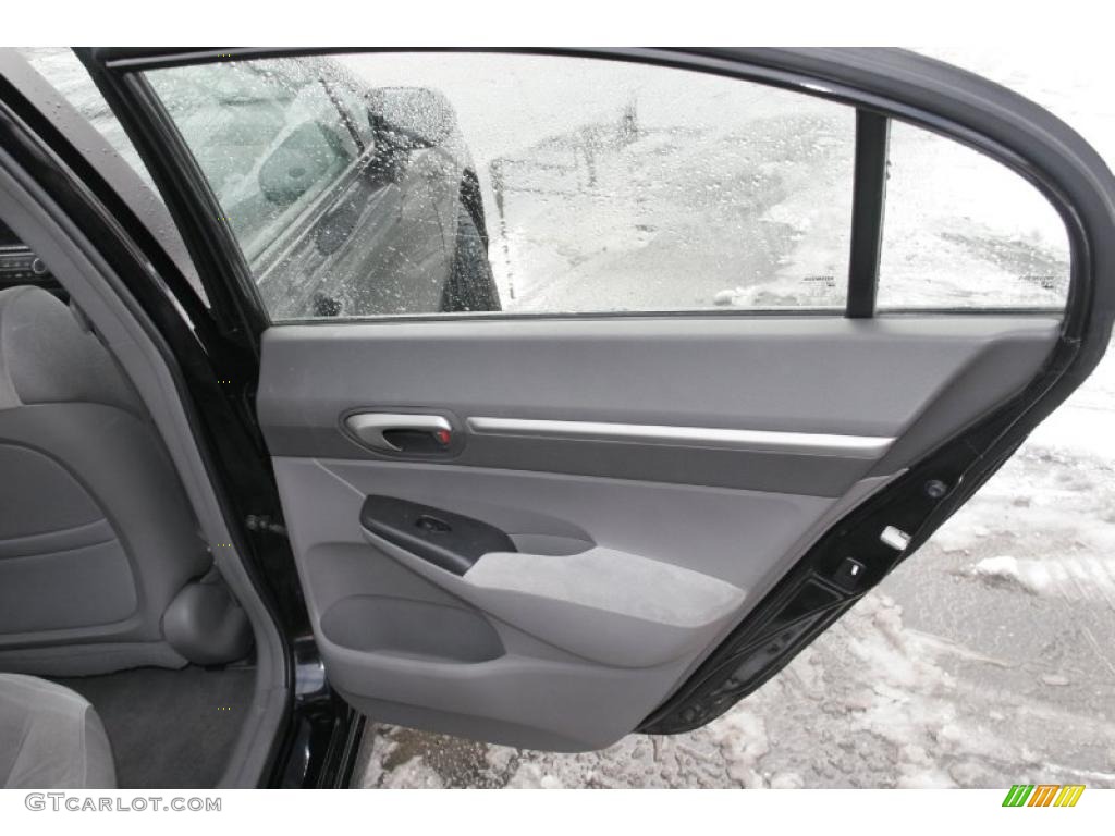 2008 Honda Civic EX Sedan Gray Door Panel Photo #44097660