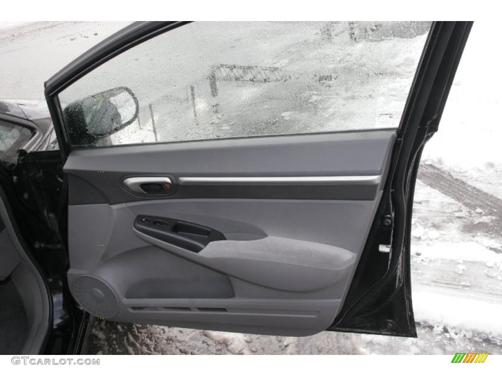 2008 Honda Civic EX Sedan Gray Door Panel Photo #44097676