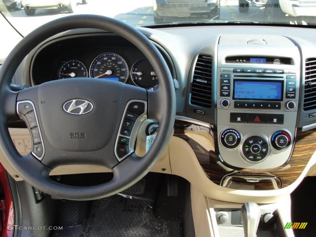 2011 Hyundai Santa Fe GLS Beige Dashboard Photo #44099708