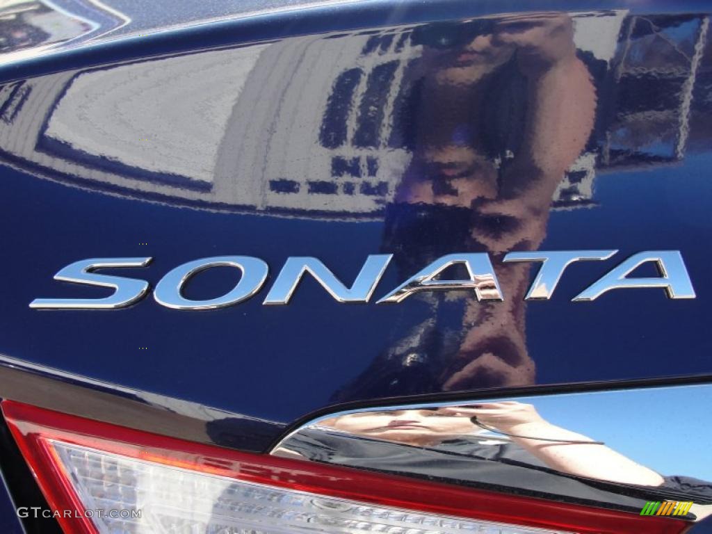 2011 Sonata Limited - Indigo Blue Pearl / Gray photo #14