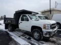 Summit White - Silverado 3500HD Regular Cab 4x4 Chassis Dump Truck Photo No. 1