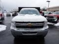 2011 Summit White Chevrolet Silverado 3500HD Regular Cab Chassis Stake Truck  photo #2