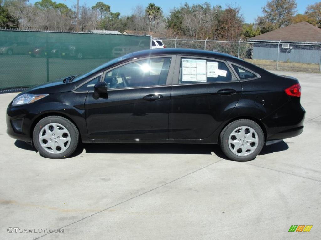 Tuxedo Black Metallic 2011 Ford Fiesta S Sedan Exterior Photo #44105913