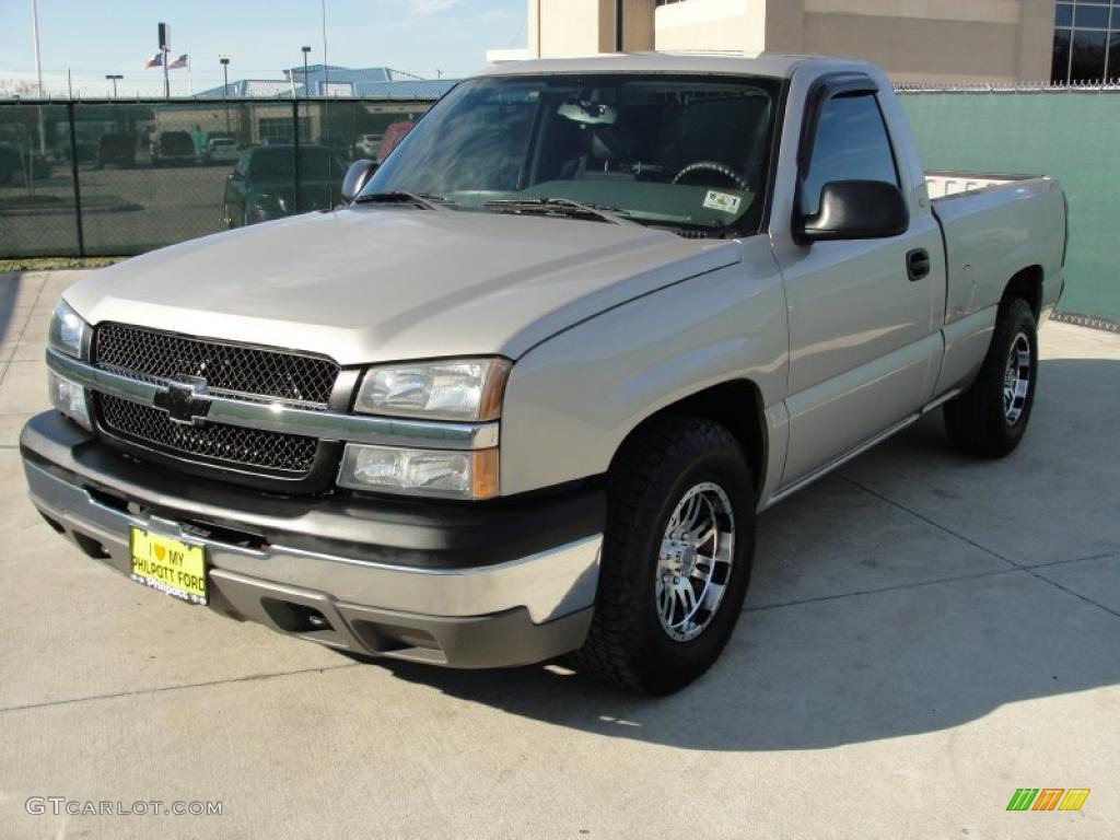 Silver Birch Metallic 2004 Chevrolet Silverado 1500 Regular Cab Exterior Photo #44111502