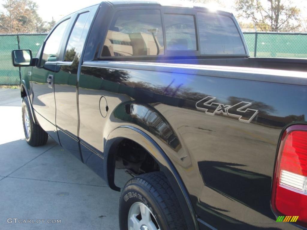 2005 F150 Lariat SuperCab 4x4 - Black / Tan photo #5