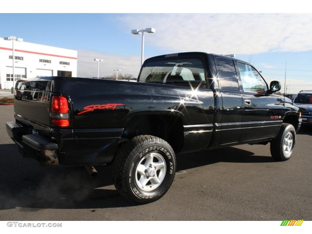 Black 1998 Dodge Ram 1500 Sport Extended Cab 4x4 Exterior Photo #44116542