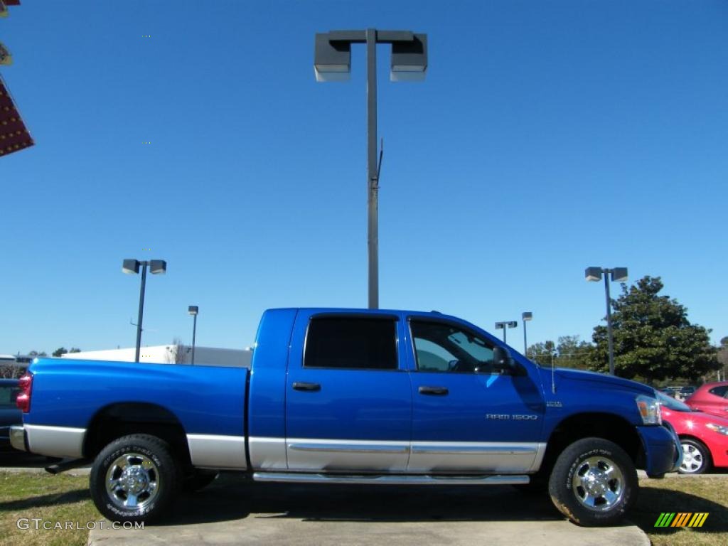 2007 Ram 1500 Laramie Mega Cab 4x4 - Electric Blue Pearl / Medium Slate Gray photo #6