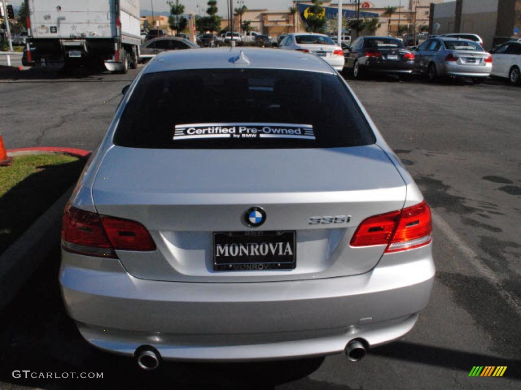 2008 3 Series 335i Coupe - Titanium Silver Metallic / Black photo #8