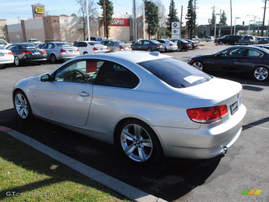 2008 3 Series 335i Coupe - Titanium Silver Metallic / Black photo #10