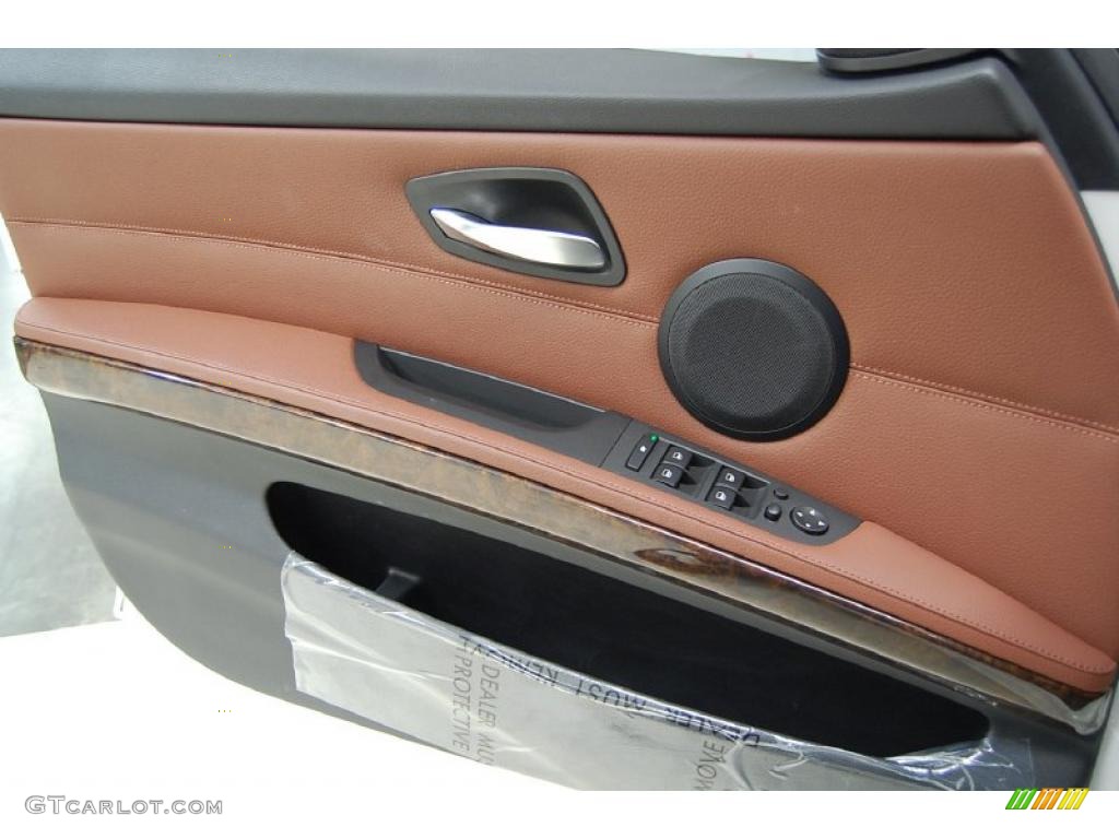 2008 BMW 3 Series 328i Sedan Terra Dakota Leather Door Panel Photo #44120446