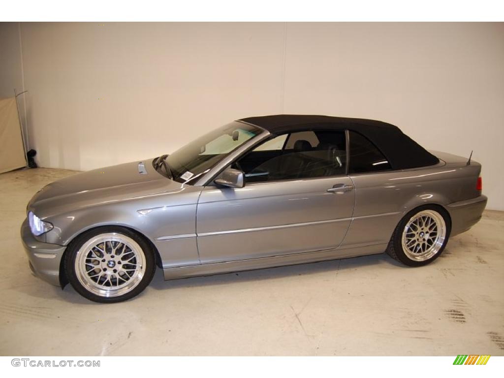 2004 3 Series 325i Convertible - Silver Grey Metallic / Black photo #9