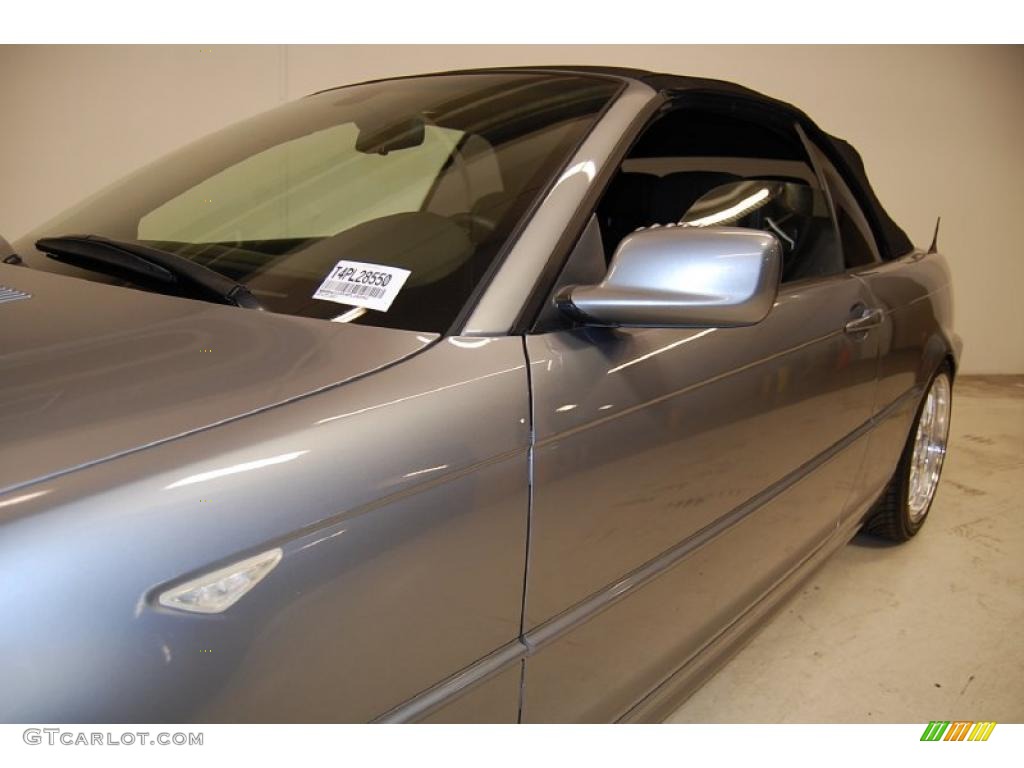2004 3 Series 325i Convertible - Silver Grey Metallic / Black photo #10